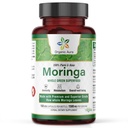 Organic Aura Moringa Leaf kapsułki 124; 1500mg - 150 HPMC Veg 124; Whole Leaves Green Super Food Nutrition 124; Naturalny zwiększa metabolizm, Energia, Zdrowie i Stamina 124; 100% Pure Safe Moringa 124; Nie GMO.