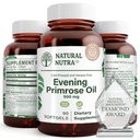 Natural Nutra Wieczorna Primrose Suplement oleju z kwasów tłuszczowych, Nerve Health, Pomaga zmniejszyć Blemishes skóry, Balance Body Secretions, Promote Heart Health, Skóra Clarity, 500 mg, 90 Softgels