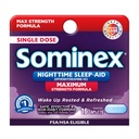 Sominex Nighttime Sleep- Aid Tablets, Maksymalna moc Formuła, Dawka pojedyncza, Różne, 16 Liczba