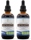 Piła Palmetto Tincture Free Alcohol Liquid Extract, Piła Palmetto (Serenoa Repens) Dried Berry (2x4 FL OZ)