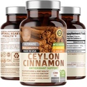 N1N Premium Ceylon Cynamon 1200mg [100% Organic Ceylon Cynamon] Naturalny suplement do wsparcia zdrowego cyrkulacji, Mózg i wspólne funkcje, 120 Czapki