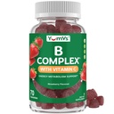 B Kompleksowe gumki z witaminą C - Great Tasting 1 a Day Energy & Nerwowy System Wsparcia dla dorosłych - Wegan, Kosher, NieGMO Witamina B Kompleksowe gumki z B12, B6, Niacyna i Kwas foliowy - 70
