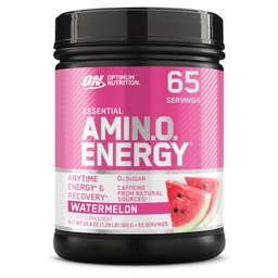 Optimum Nutrition Amino Energy - Wstępne ćwiczenia z zielonej herbaty, BCAA, Amino Acids, Keto Friendly, Green Coffee Extract, Energy Powder - Arbuz, 65 Servings (Packaging May Vary)