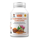 ANDREW LESSMAN Turmeric 400mg - 60 Kapsułek - 95% Kurkuminoidy jako kompleks fosfolipidów dla optymalnych korzyści i absorpcji, Wysoka moc Standaryzowany ekstrakt, Mała łatwość połykania Kapsułki