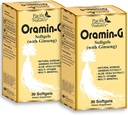 Pacific Nature's Oramin G (30 Softgels) with Korean Ginseng, Aloe Vera, Vitamin B Complex, and Zinc for Energy, Immunity, & Nutritional Support - Pack of 2