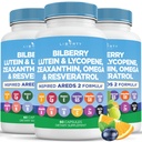 Eye Health Vitamin with Bilberry, Lutein & Zeaksantyna, Lycopene, Resveratrol, Grape Seed Extract Flaxseed Astaxanthin- AREDS 2- 180 Kapsułki