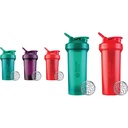 BlenderBottle Classic V2 20- Ounce Shaker Butelka, 3- Pack: czerwony, zielony, i Plum & Classic V2 Shaker Butelka Perfect for Protein Shakes and Pre Workout, 28- Ounce (2 Pack), czerwony, zielony