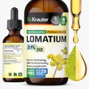 BIO KRAUTER® Lomatium for Respiratory & Immune Support - Vegan Lomatium Root Extract 620 mg per Serving for Daily Wellness, 2 Fl.Oz., 28-Day Supply, Alcohol & Sugar Free Immune Support Supplement