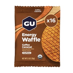 GU Energia Stroopflavel Karmel Kawa Sporty Żywienie Wafle, Kofeina Wliczone, i Kosher Dairy, Energia On- The- dla każdego treningu, 16 Hrabia