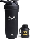 Smartshake DC Comic Bundle - Batman Protein Shaker Butelka - 900ml Nieszczelne stali nierdzewnej Shaker wody z 50g protein w proszku