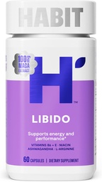 Suplement Habit Libido (60 Kapsułek) - Nowy wygląd, Natural Aphrodisiac Mieszanka z Maca, Ashwagandha L- Arginina, Wsparcie energii i wydajności, Wegan, Non-GMO (1 Pack)