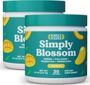 Po prostu Blossom Nutrition Daily Greens & Superfood Powder + Collagen + Probiotyki dla Kobiet Digestive Health & Bloating Relief. Pomoc Twoje zdrowie Bloom - 2 miesięczne dostawy - Mango