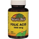 Nature's Blend Folic Acid 1000 mcg 1,000 mcg 1000 Tabs