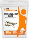 BulkSupplements.com Białej Willow Bark Extract Powder - Herbal Supplement, White Willow Bark Powder - Gluten Free, 400mg per Serving, 100g (3.5 oz) (opakowanie po 1)