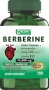Berberine 12200mg z Ceylon Cynamon Aszwagandha Witamina D13 + Witamina B12 Immune Heart Support - 75 Days Supply -150 Count (Pack of 1)