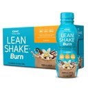 GNC Lean Shake Burn z kofeiną, klinicznie udowodnione zarządzanie wagą, gotowy do picia posiłek zamiennik, 25g białko z 0 dodanych cukru, Vanilla Latte, Opakowanie 12