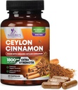 Organiczny Ceylon Cynamon suplement 1800mg - Certyfikowany Organiczny Ceylon Cynamon w proszku Pigułki - Energia i wsparcie serca dla kobiet i mężczyzn, Butelki w USA, Przeciwutleniacz, Gluten Free, Non-GMO - 60 Kapsułki