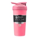 BlenderBottle Sport Izolowana stal nierdzewna Shaker Butelka z drutu Whisk, 24- Ounce, Pink - Shakes protein & Hydration dla sportowców & Fitness Entuzjastów, Easy Mixing, Keeps Drink zimno, Lockable Lid