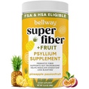 Bellway Super Fiber Proszek + Owoce, Bez cukru Organic Pyllium Husk Powder Suplement Fiber do Regularności, Bloating Relief & Digestive Health, Plant-Based, Ananas Passion Fruit (50 Służenia)