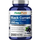 NusaPure Black Currant 10: 1 Extract, 250 mg Ekwiwalent do 2500 mg, per Veg Caps 200 Vegan, Non-GMO