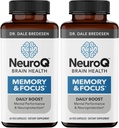 NeuroQ Memory & Focus - zwiększa wydajność i funkcje mózgu - Neuroprotective Formula Dr. Dale Bredesen - Gotu Kola Ginkgo Phosphhatidylserine & Propolis - 60 kapsułek (opakowanie po 2)
