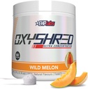 EHP Labs OxyShred przed treningiem proszku i rozdrabniania suplement - Proszek do treningu wstępnego z L Glutamina i Acetyl L Karnityna, Napoje energetyczne Boost - Dziki Melon, 60 Słupki