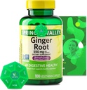 Ginger Root 550 mg, 100 Kapsułki wegetariańskie z Bundle Exclusive Vitamin & Minerals - A to Z - Better Ligth & Spring Guide
