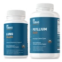 Dr Tobias Lung Health & Psyllium Daily Supplements, Lung Cleanse & Detox Formuła, Wspiera zdrowe Bowel Movements z Pyllium Husk, Witamina C, Butterbur, Quercetin, Daily Fiber i suplement Lung