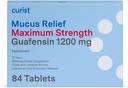 Curysta Guaifenesin Mucus Relief 1200 mg Maksymalna moc pozagiełdowa - 84 Dix Extended Release Tablets - Redukcja zastoju Mucus Clear (84 Count Tablet Bulk Pack)