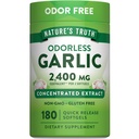 Nature 's Truth Odorless czosnku Softgels 124; 2400mg 124; 180 Hrabia 124; Non-GMO & Gluten suplement wolny