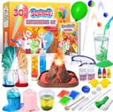UNGLINGA 30 + Experiments Science Zestawy dla dzieci, S.T.E.M Educational Project Activities Toys Gifts for Boys Girls, Chemia Set, Bouncy Ball, Wulkan Erupcja