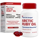 Arctic Ruby Oil 1000mg - Suplement Omega 3 dla kobiet i mężczyzn z EPA, DHA i Astaksantyną 2mg - alternatywa dla ryb i kryla - 60 Softgeli (1 opakowanie)