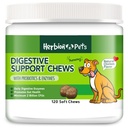 Herbion Zwierzęta domowe Digestive Support Chews with Probiotics & Enzymes, 120 Soft Chews, z Daily Digestive Enzymes, dla Ulepszony Gut Health, Minimum 2 Miliard CFU, Made in USA for Dogs 12 Weeks +, Pack 1