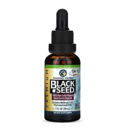Niesamowite zioła Premium Black Seed Oil - Cold Pressed Nigella Sativa Aid in Digestive Health, Wsparcie immunologiczne, Funkcja Mózgu, Wspólna Mobilność, Gluten Free, Nie GMO - 1 Fl Oz