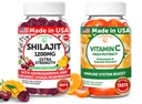 Lunakai USA Made Shilajit & Witamina C Wysoka potencja Gummies Bundle - Energia i wsparcie immunologiczne - Non-GMO & Pyszne