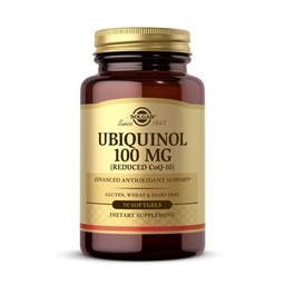 Solgar Ubichinol 100 mg, 50 Softgels - Advanced Antioksydant Support - Reduced Coensis Q10 (CoQ- 10) - Gluten Free, Dairy Free - 50 Servings, Standardowe opakowanie