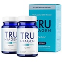 TRU NIAGEN Opatentowany suplement NAD do antystarzenia się i regeneracji komórek, 300mg Niagen, 30 Służenia 124; Wspomaga energię komórkową, Mózg, Mięśnie 124; Nikotynamid Ribozyd (NR) Weź 1 Codziennie 124; 2 Butelki
