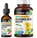 BIO KRAUTER Hawthorn nalewka 2 Fl. Oz. & Dandelion 100 kapsułki