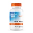Doktorzy BEST Real Krill, kryl Antarktyczny (Superba2), Wspomaga Heart & Brain Health, Non-GMO, Gluten Free 60 Softgels