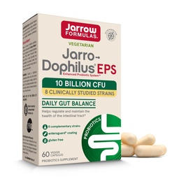 Jarrow Phillips Jarro Dophilus Probiotics 10 Milion CFU - Suplement Probiotyczny Kapsułki dla Zdrowia i Gut dla Kobiet i Mężczyzn, 60 Kapsułek Veggie, Do 30 Dni, Półka Stabilna