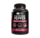 PURE Oryginalne składniki Pepper Cayenne (365 Kapsułki) Brak magnezu lub wypełniaczy ryżu, Czysty, Laboratorium zweryfikowane