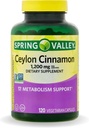 Wiosenna Dolina Ceylon Kapsułki Cynamon 1200 mg Kapsułki, Wsparcie Metabolizm * 120 Hrabia 124; Non- GMO & Gluten Free Pills (Opakowanie po 1)