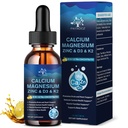 (2 opakowania) 10 w 1 Magnezu suplement cynku wapnia z witaminą C D3 K2, Glicynian Mag Vegan płynnych kropli Plus ekstrakt L- Theanine Boron Sea Moss, Wsparcie immunologiczne, kości, Sleep & Noga skurcze, 1 Fl Oz