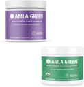 Amla Powder & Green Tea Superfood Supplement, Wsparcie przeciwutleniające, Made with Elderberries (90 Servings) & Indian Gooseberries (30 Servings), Organic, Wegan