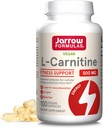 Jarrow Fixas L- Carnitine 500 mg - 100 Veggie Licaps - Ważny koczynnik produkcji energii (ATP) od Tłuszczów - Wegan - Do 100 Sług