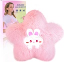 Microwavable Ogrzewanie Pad for Period Cramps Pain Relief- Kuchenka mikrofalowa Ogrzewanie Pad dla kobiet z wilgotnym ciepłem Pack dla łopatki szyi Cute Soft Ciepły kompres Cozy Pad Plush Star Valentines prezenty dla dziewczyn