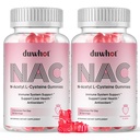 NAC Gummies 600mg, N Acetylo Cysteina Suplement NAC Chewable for Antioksydants & Immunous Support, Lung & Liver Health, Natural Strawberry Flavor, 120ct