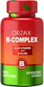 ORZAX witamina B Kompleks Suplement dla kobiet i mężczyzn z Choliną, Inozytol - Zbalansowany metabolizm energii - Immune & Nerve Health (120 kapsułki Veg)