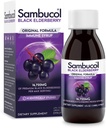 Sambucol Black Elderberry Syrop - Sambucus Elderberry Syrop, Black Elderberry Płyn, Wsparcie immunologiczne, Elderberry Syrop dla dzieci i dorosłych, Wysokie przeciwutleniacze, Gluten Free - Oryginalna formuła, 4 Fl Oz
