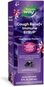 Nature 's Way Sambucus Cough Relief + (1) Immune Syrop *, Feel Better Faster (1), Clinically Proven South African Geranium, with Elderberry Extract, Witamina C & Cynk, 8 Oz (Packaging May Vary)